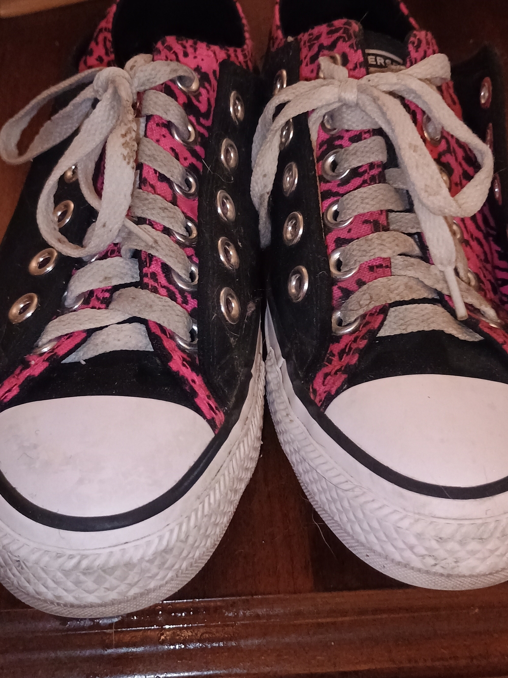 Converse Chuck Taylor Digital Daze Double Upper Leopard Pink Black Womens 7